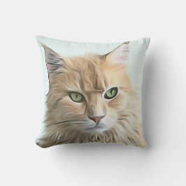Söt Cat Artwork Kudde