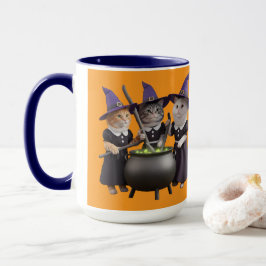 Söt Cat Macbeth Halloween-mugg Mugg