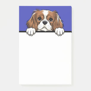 Söt Cavalier King Charles Spaniel Hundälskare Post-it Block
