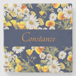Söt Chamomile & Poppies Mönster Personlig Stenunderlägg