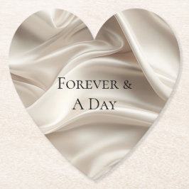 Söt Champagne Guld Romantic Faux Satin Underlägg Papper