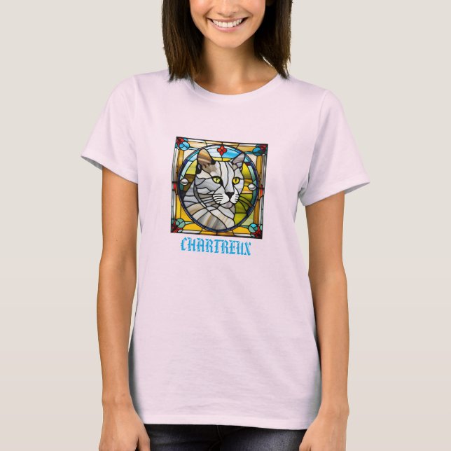 Söt Chartreux-katedralglas T-shirt (Framsida)