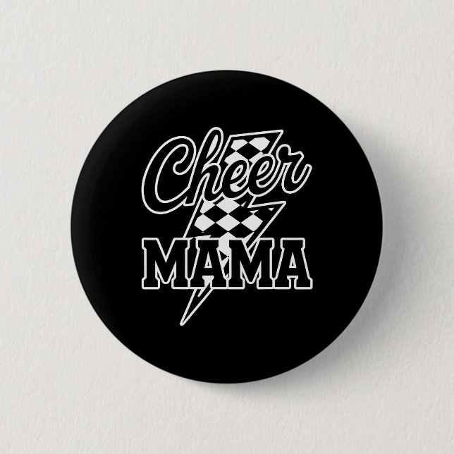 Söt Cheer-mamma för cheerleadinggruppen  Knapp (Framsida)