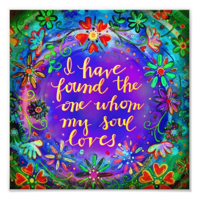 Söt Cheerful Jag har hittat en Fototryck (Framsidan)