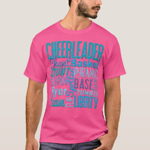 Söt Cheerleader Blå Cheer Rörelser Cheerleading Co T Shirt
