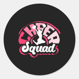 Söt Cheerleaderkonst Kvinnor Flickor Cheer Squad C Runt Klistermärke