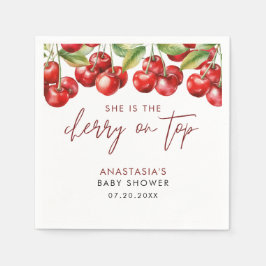 Söt Cherry Baby Shower Pappersservett