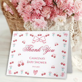 Söt Cherry Blommar Baby Shower Tack