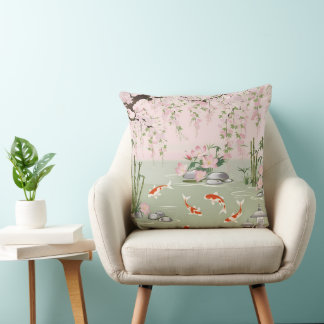 Söt Cherry Blommar Blommigt Charm Kudde