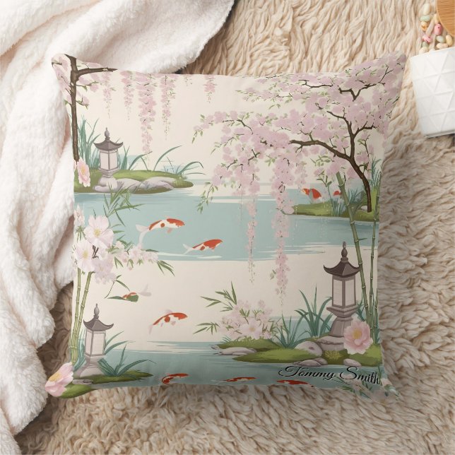 Söt Cherry Blommar Blommigt Charm Kudde (Filt)