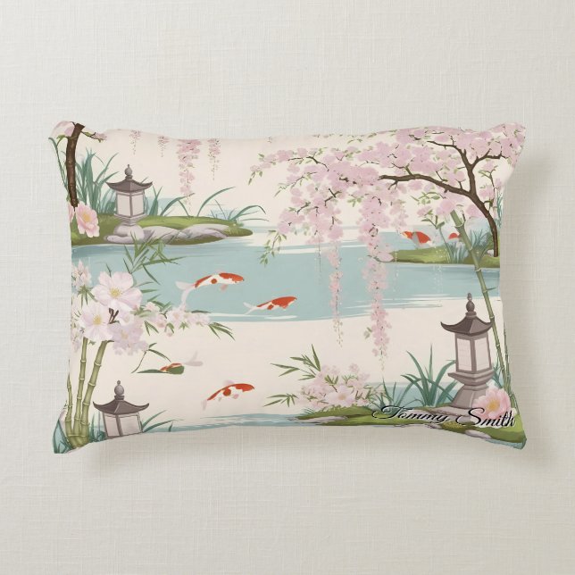 Söt Cherry Blommar Pillows Prydnadskudde (Framsidan)