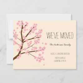 Söt Cherry Blommars Sakura Träd Vi har flyttat Kort