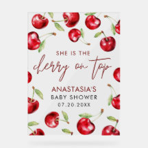 Söt Cherry på Top Baby Shower