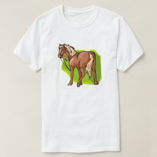 Söt Chestnut Horse Stands Reins Equine Theme Tröja