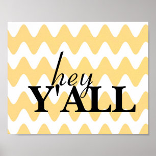 Söt Chevron rand mönster med text de alla Poster