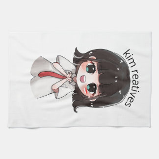 Söt Chibi Anime Flick Kökshandduk