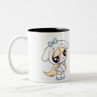 Söt Chibi Anime Tjej Estetisk Kawaii Kaffekopp