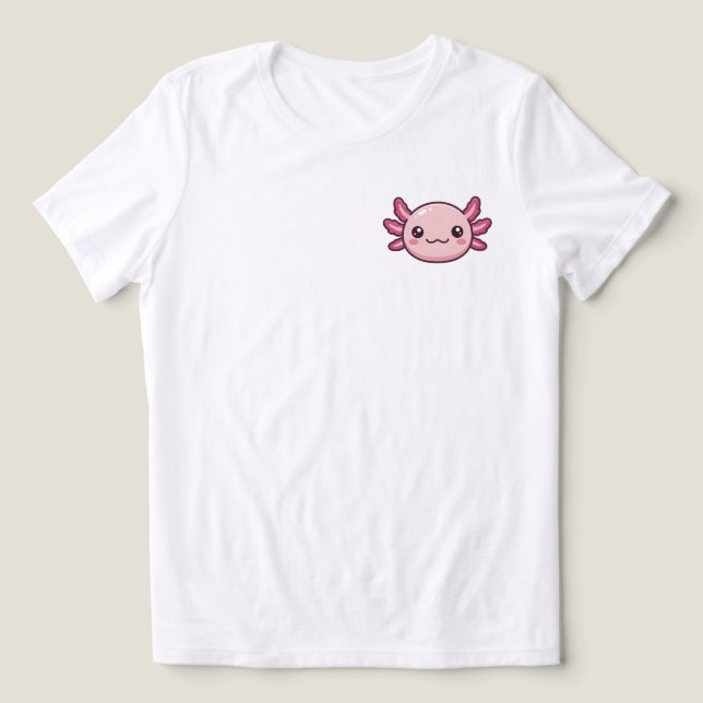 *Söt Chibi Axolotl T-shirt. T Shirt (Design Framsida)