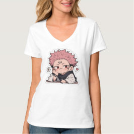 Söt Chibi Butter King Klistermärke - Kawaii Rosa H T Shirt