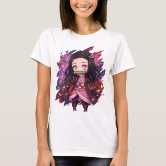 Söt Chibi-Djävulstjej i Anime-Stil – Kawaii Japans T Shirt