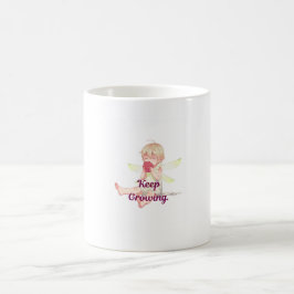 Söt Chibi-Fé-Animeflicka Fortsätt Växa Positivt Kaffemugg