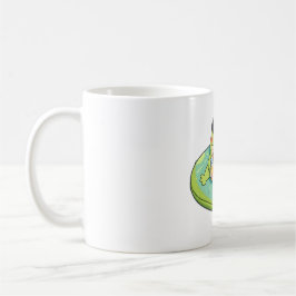 Söt Chibi Groda Sommar Pool Dag Lemonad Design Kaffemugg
