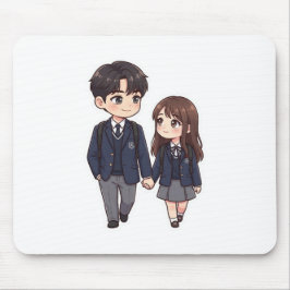 Söt Chibi K-Drama Skolpar Musmattor