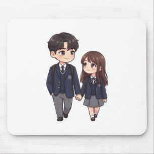 Söt Chibi K-Drama Skolpar Musmattor