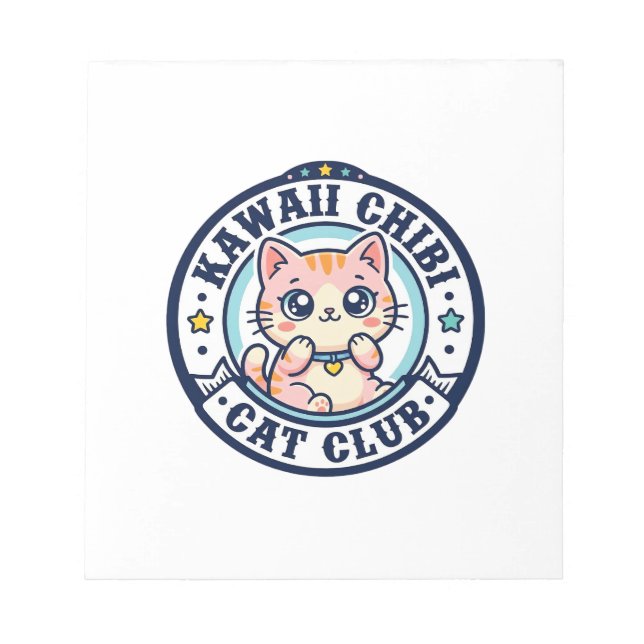 Söt Chibi Katt Kattmamma Presentidé - Söt Chibi  Anteckningsblock (Framsida)