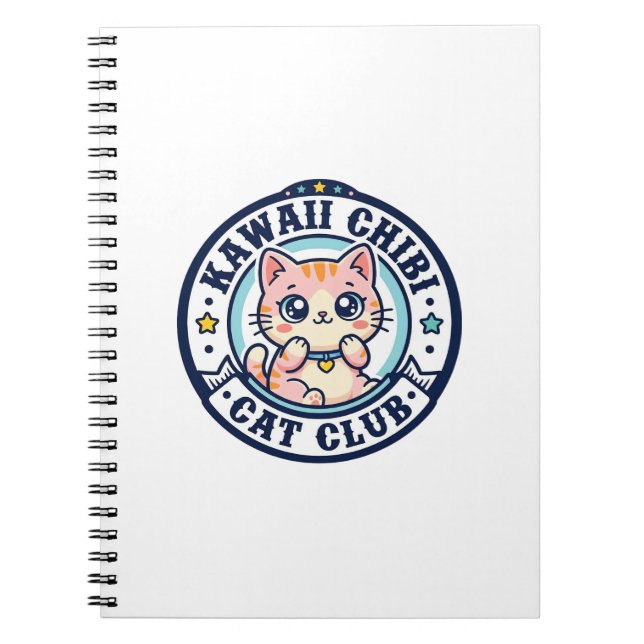 Söt Chibi Katt Kattmamma Presentidé - Söt Chibi  Anteckningsbok (Framsidan)