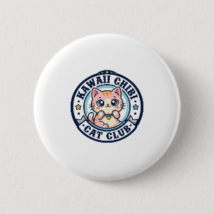 Söt Chibi Katt Kattmamma Presentidé - Söt Chibi Knapp