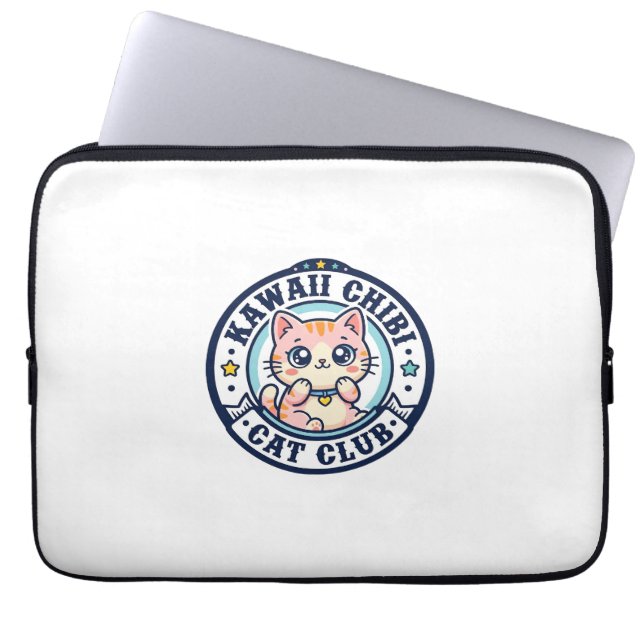 Söt Chibi Katt Kattmamma Presentidé - Söt Chibi  Laptop Fodral (Framsidan)