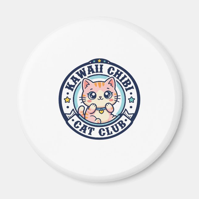 Söt Chibi Katt Kattmamma Presentidé - Söt Chibi  Magnet (Framsidan)