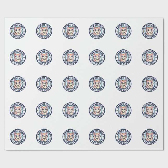 Söt Chibi Katt Kattmamma Presentidé - Söt Chibi  Presentpapper (Platt)