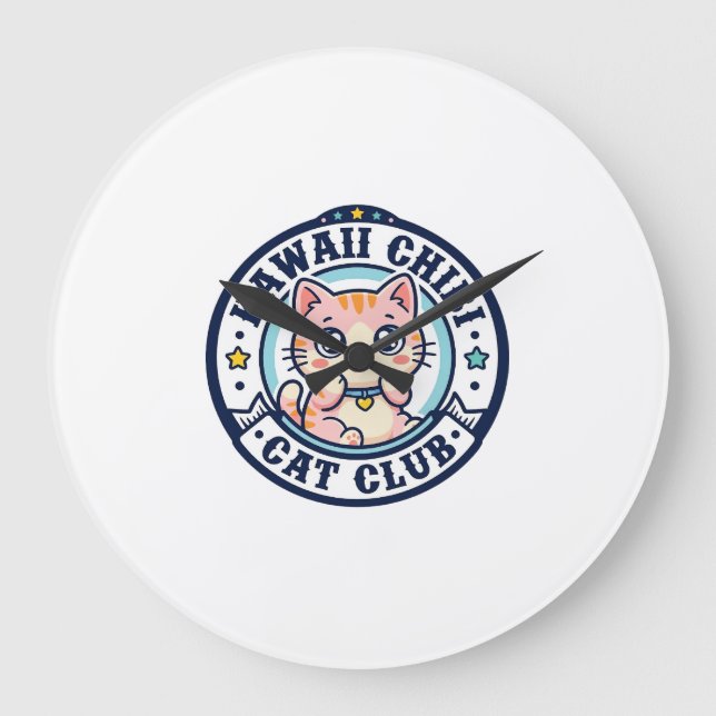 Söt Chibi Katt Kattmamma Presentidé - Söt Chibi  Stor Klocka (Framsida)