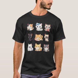 Söt Chibi-Katt-samling T-shirt Söt Katt