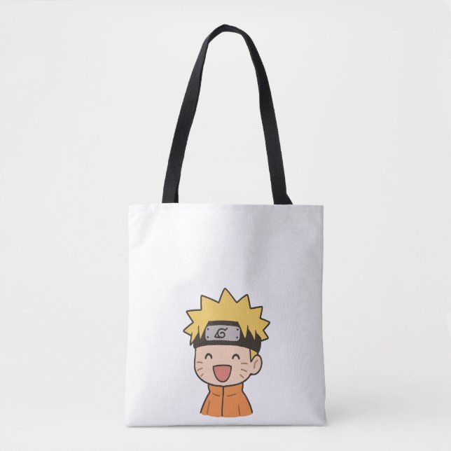 Söt Chibi Ninja-handväska - Kawaii Anime-stil kan Tygkasse (Framsida)