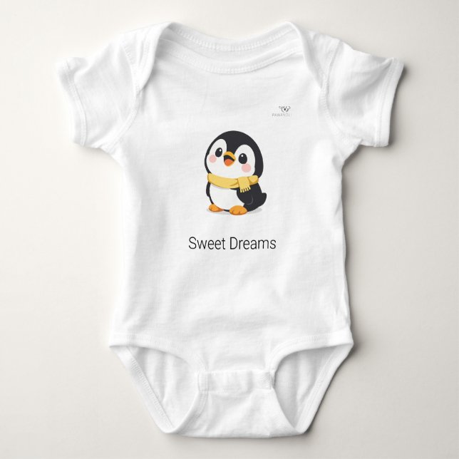Söt Chibi-Pingvin med Halsduk Personlig  T Shirt (Framsida)