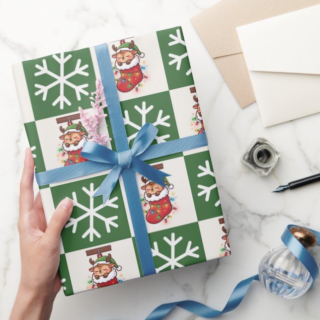 Söt Chibi Rens Julstrumpa Jul Presentpapper (Gifting)