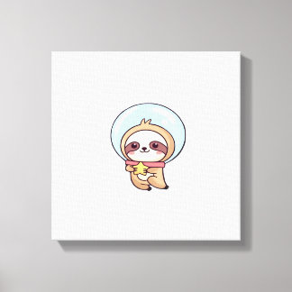 Söt Chibi Seng Astronaut � Söt Rymd Seng Ca Canvastryck