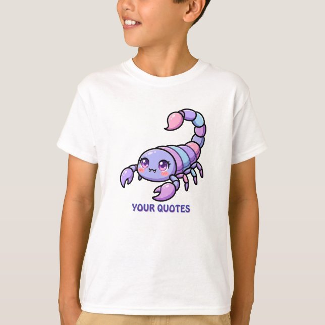 Söt Chibi Skorpion Zodiak T Shirt (Framsida)