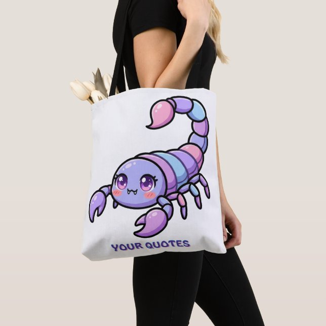 Söt Chibi Skorpion Zodiak Tygkasse (Närbild)