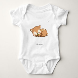 Söt Chibi Sovande Hjort Personlig Baby Bo T Shirt