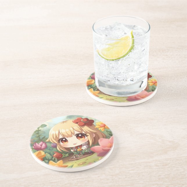 Söt Chibi Trädgårdsskötsel Underlägg (Sidan)