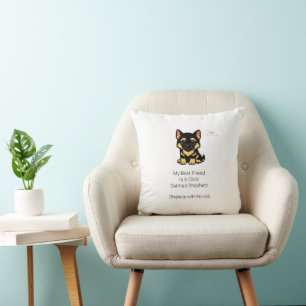 Söt Chibi tysk schäferhund valp Nursery Kudde