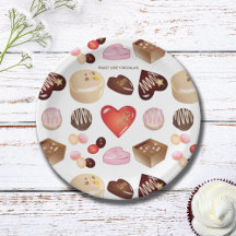 Söt Chic Färgrik Choklad Godis Hjärtmönster