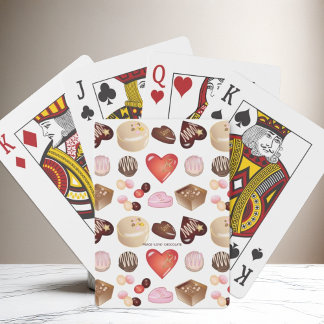 Söt Chic Färgrik Choklad Hjärt Candy Casinokort