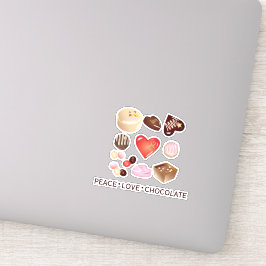 Söt Chic Färgrik Choklad Hjärt Candy Klistermärken