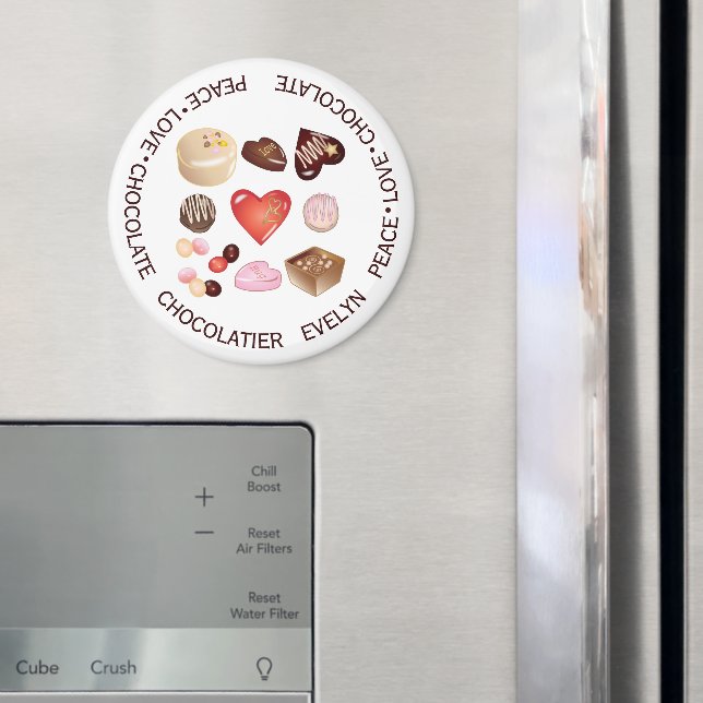 Söt Chic Färgrik Fred Kärlek Choklad Hjärtan Magnet (In Situ (Fridge))