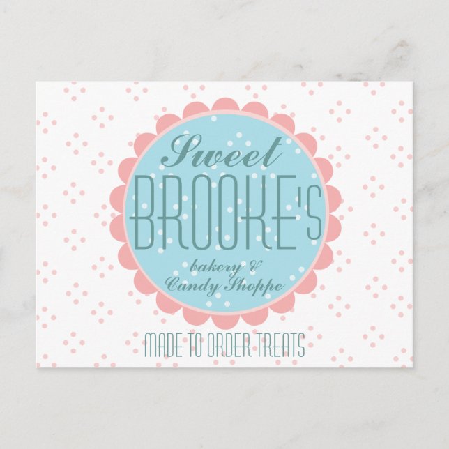 Söt Chic Logotyp Vykort (Framsida)